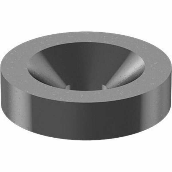 Bsc Preferred Black-Oxide Steel Finishing Countersunk Washer for No 4 0.125 ID 0.438 OD 100 Deg Countersink, 5PK 92908A313